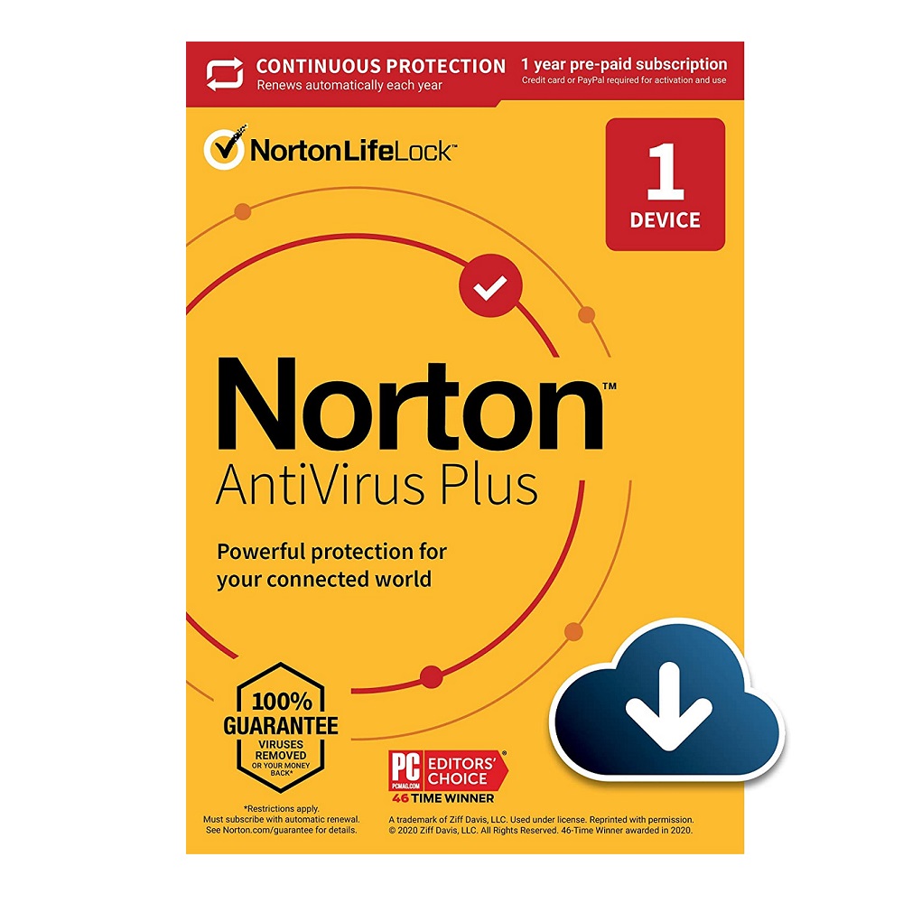 Norton Anti Virus Plus 1 Device 1 Year Email Key