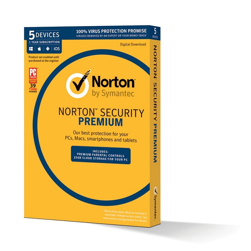 Norton Security Premium 5 Devices 1 year  Email Key