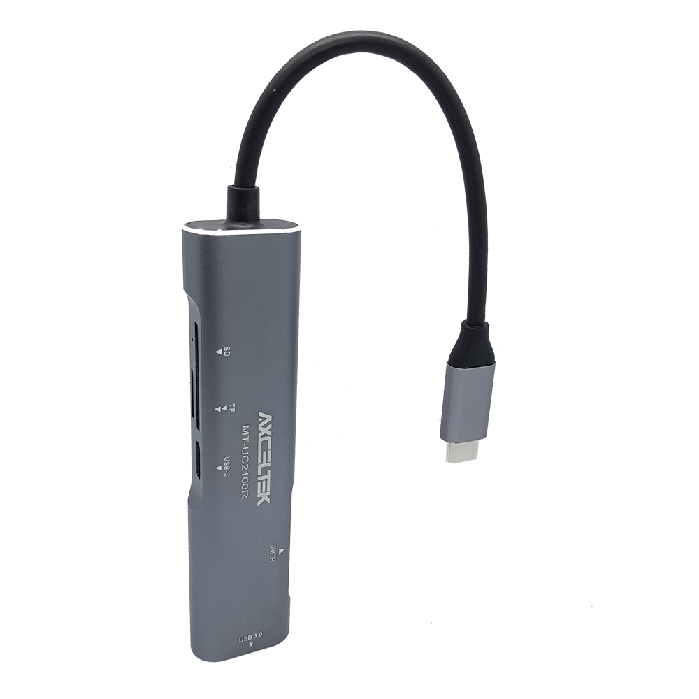 Axceltek MT-UC2100R USB-C to HDMI/USB-A+C/reader 4K dock