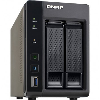 Qnap QNAP TS-253A-4G,2-Bay NAS, Intel Celeron Braswell N3150 quad-core 1.6GHz (up to 2.08GHz), 4GB DDR3L SODIMM RAM (max 8GB), SATA 6Gb/s, 2xGbE,  2y AR wty NAS (Desktop)
