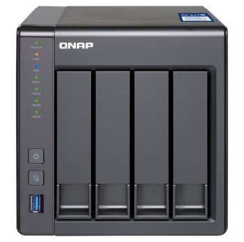Qnap QNAP TS-431X-2G  4-Bay NAS, 2GB DDR3 SODIMM RAM (max 8GB), SATA 6Gb/s, 2x 10GbE SFP+ LAN, 2x GbE LAN,  hardware encryption, Container Station, 2y AR wty NAS (Desktop)